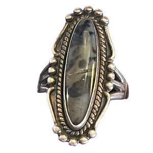 Vintage, Bell Trading Post Native Southwestern Agate Handmade sterling silver